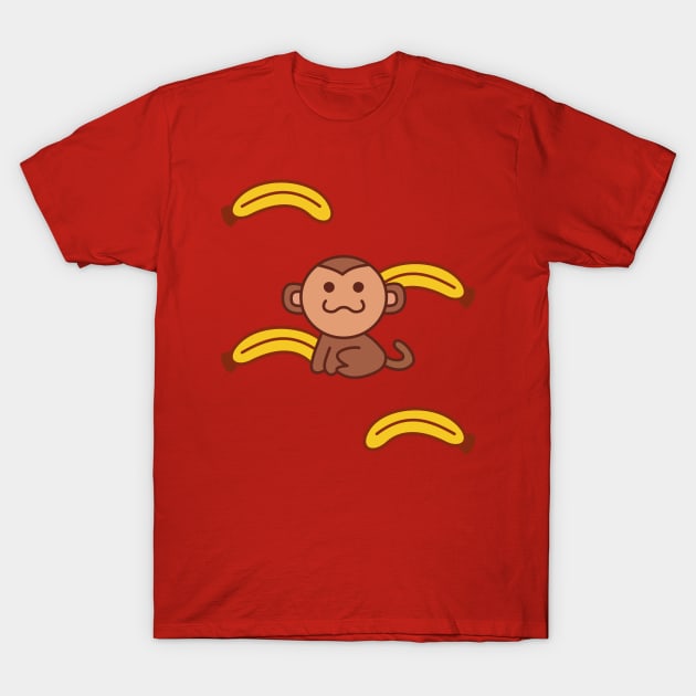 Monkey - Mabel's Sweater Collection T-Shirt by Ed's Craftworks